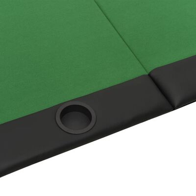 vidaXL 10-Player Folding Poker Tabletop Green 208x106x3 cm