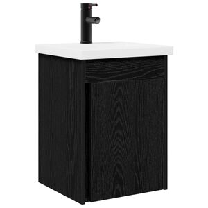 vidaXL Bathroom Vanity Unit with Tap Black Oak 42 x 40 x 74.5 cm