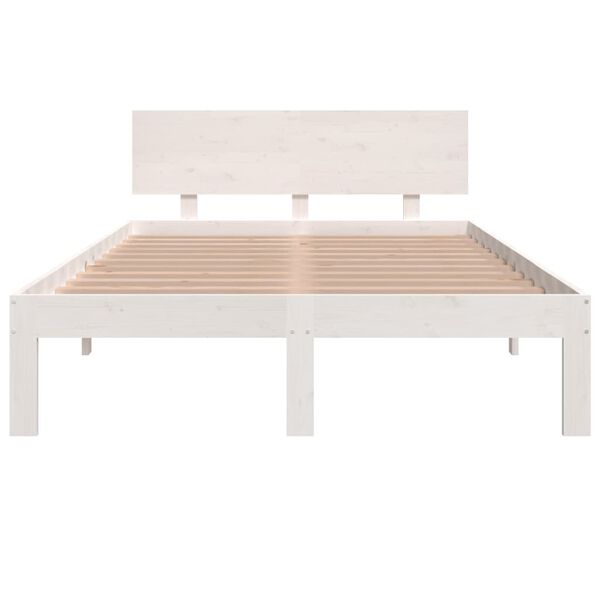 vidaXL Bed Frame without Mattress White 120x190cm Small Double