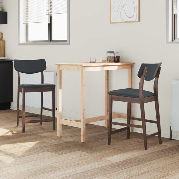 vidaXL Dining Chairs 2 pcs Light Brown 48 x 49 x 95 cm