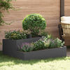 vidaXL Garden Planter Black 100 x 100 x 50 cm Cold-rolled Steel