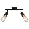 vidaXL 2-Way Spot Light with Filament Bulbs 2 W Black E27