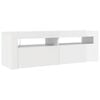 vidaXL TV Cabinet with LED Lights High Gloss White 120x35x40 cm