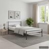 vidaXL Bed Frame without Mattress Grey Metal 90x200 cm