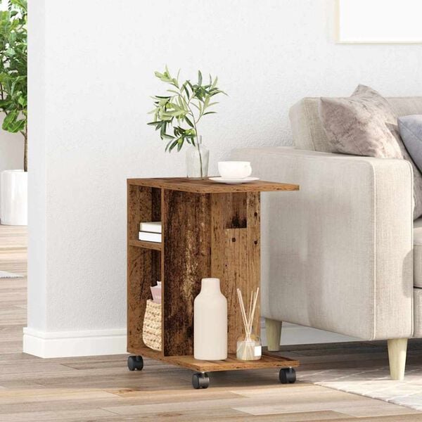 vidaXL Side Table with Shelf Old wood 50 x 30 x 55 cm Engineered Wood