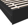 vidaXL Bed Frame with Drawers without Mattress Black 100x200 cm