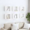 vidaXL Wall Cube Shelves 6 pcs High Gloss White 30x15x30 cm