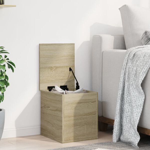 vidaXL Storage Box Sonoma Oak 30x35x35 cm Engineered Wood