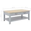 vidaXL Coffee Table Grey 100x55x40 cm Wood