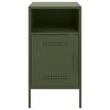 vidaXL Bedside Cabinet Olive Green 36x39x68 cm Steel