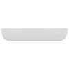 vidaXL Luxury Basin Rectangular Matt White 71x38 cm Ceramic