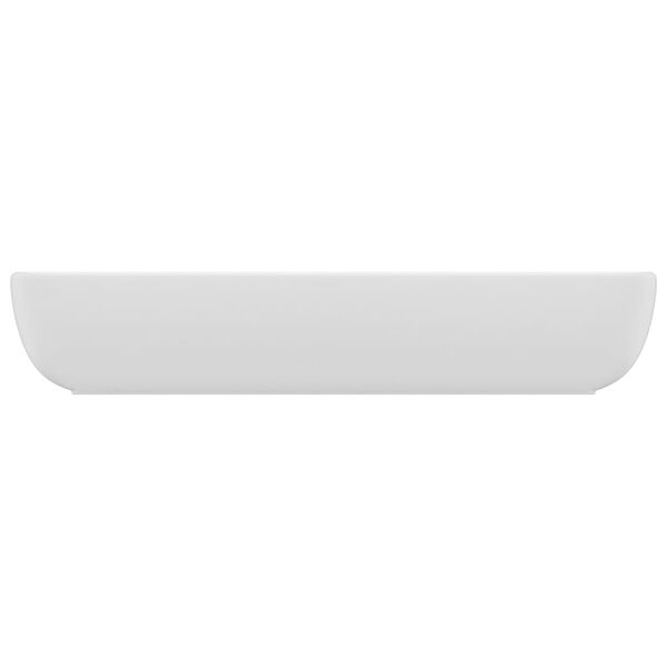 vidaXL Luxury Basin Rectangular Matt White 71x38 cm Ceramic