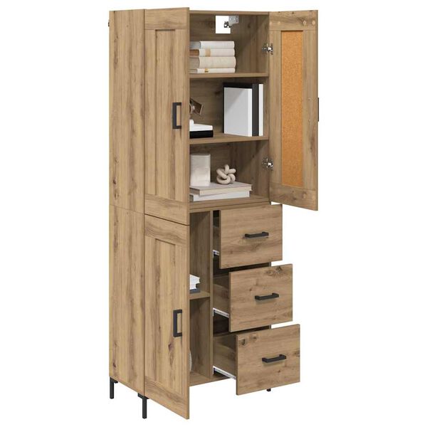 vidaXL Highboard with Drawer 2 pcs Artisan Oak Engineered Wood