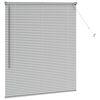 vidaXL Window Blind with Curtains Manual Silver Aluminium