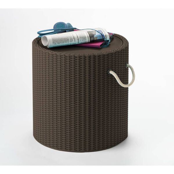 Keter Cool Stool with Rope Handles Taupe 219430