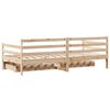 vidaXL Daybed with Drawers without Mattress White 80x200 cm Solid Wood