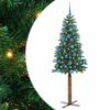 vidaXL Slim Christmas Tree Green 180 cm PVC and Solid Pine wood