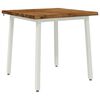 vidaXL 60 x 55 x 75 cm Solid Acacia Wood Natural and White Rectangular