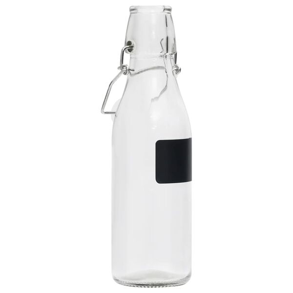 vidaXL Glass Bottles with Clip Closure 12 pcs Round 250 ml