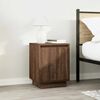 vidaXL Bedside Cabinets with LED Lights&nbsp;2 pcs Brown Oak 38x34x50 cm