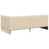 vidaXL Corner Bed Frame with Headboard Cream 90 x 200 cm Fabric