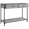 vidaXL Console Table Grey Sonoma 100x34.5x75 cm Engineered Wood
