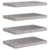 vidaXL Floating Wall Shelves 4 pcs Concrete Grey 50x23x3.8 cm MDF