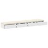 vidaXL Bed Drawers White 200 x 36.5 x 16.5 cm Engineered Wood