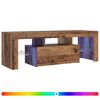 vidaXL TV Cabinet with LED Lights Old Wood 120x36.5x40 cm