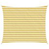 vidaXL Sunshade Sail 2.5 x 3 m HDPE Rectangular Yellow and White