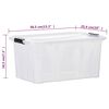 vidaXL Storage Boxes with Lids 2 pcs Transparent 14 L