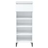 vidaXL Shoe Rack High Gloss White 40x36x105 cm Engineered Wood