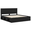 vidaXL Bed Frame with Headboard Black 200 x 200 cm Solid Pine Wood