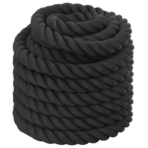 vidaXL Battle Rope Black 15 m 11 kg Polyester