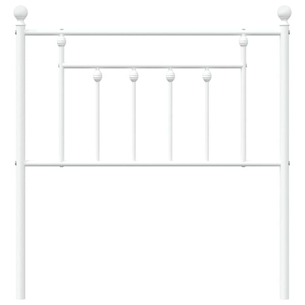 vidaXL Metal Headboard White 80 cm