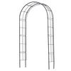 Nature Garden Arch Metal 229x38x113 cm Black
