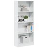 vidaXL Bookcase High Gloss White 60x24x143 cm Engineered Wood