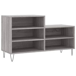 vidaXL Shoe Cabinet Grey Sonoma 102x36x60 cm Engineered Wood