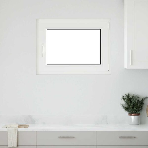 vidaXL Basement Window "RISOR" 80x70 cm Tilt&Turn DIN Right White