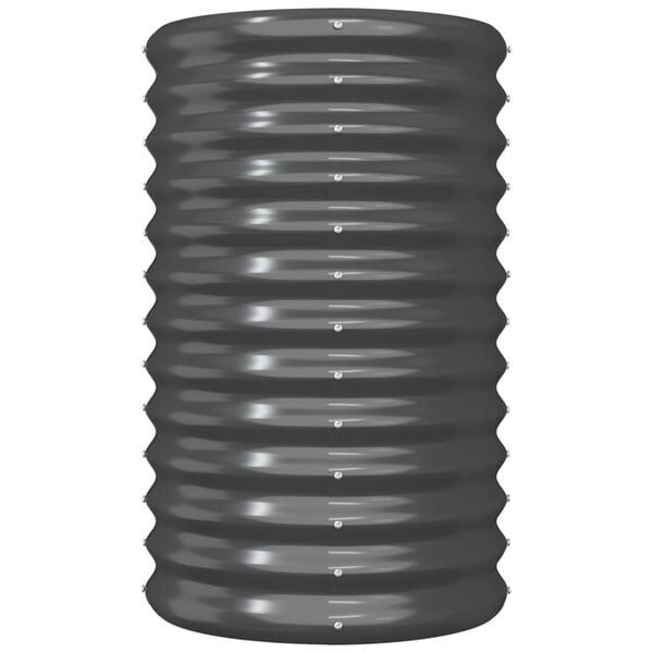 vidaXL Garden Planter Galvanised Steel 40x40x68 cm Anthracite