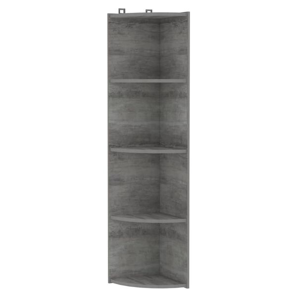 vidaXL Standing Corner Shelf Concrete Grey 40x41.5x180 cm Engineered Wood