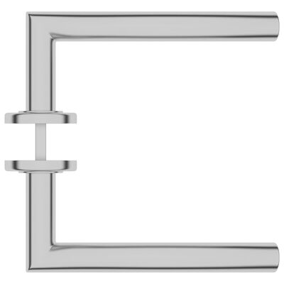 vidaXL Curved Door Handle Set with WC Lock Stainless Steel