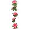 vidaXL Flower Garlands 6 pcs Red Pink 240 cm