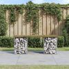 vidaXL Garden Bench Gabion Design 103x31x42 cm Impregnated Wood Pine