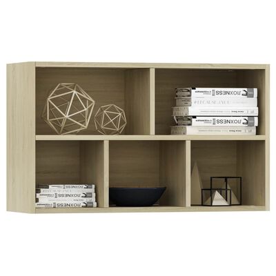 vidaXL Book Cabinet/Sideboard Sonoma Oak 50x25x80 cm Engineered Wood