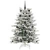 vidaXL Artificial Hinged Christmas Tree White 150 cm PE and PVC