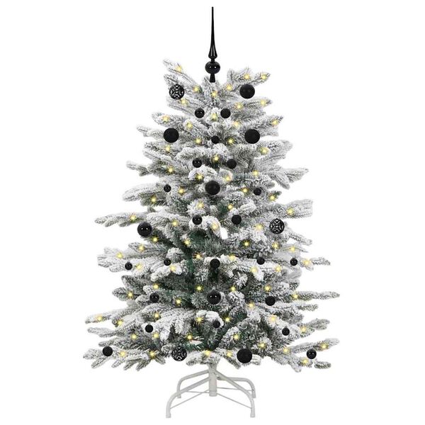 vidaXL Artificial Hinged Christmas Tree White 150 cm PE and PVC