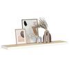 vidaXL Floating Wall Shelf Oak and White 120x23.5x3.8 cm MDF