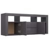 vidaXL TV Cabinet High Gloss Grey 120x30x50 cm Engineered Wood