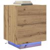 vidaXL Bedside Cabinet with Drawer 2 pcs Artisan Oak 45 x 40 x 55 cm